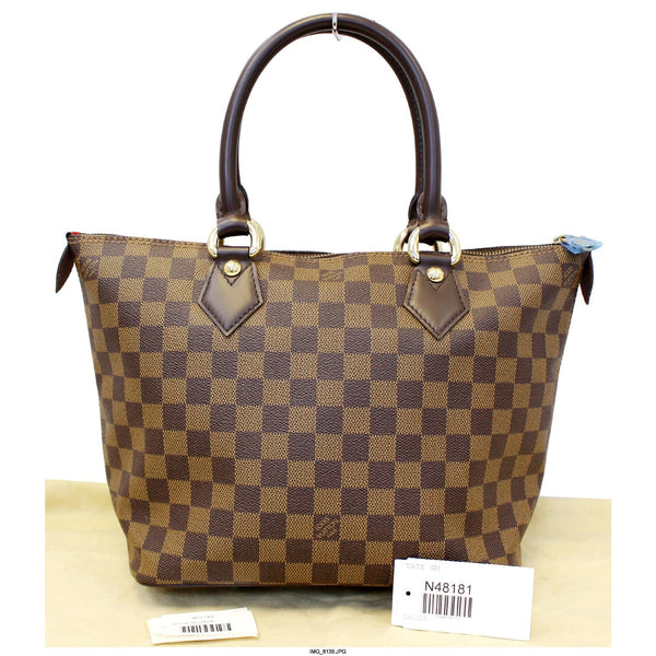 LOUIS VUITTON Saleya PM Damier Ebene Brown Tote Shoulder Bag