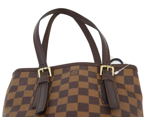 LOUIS VUITTON Damier Ebene Brown Marais Bucket Bag