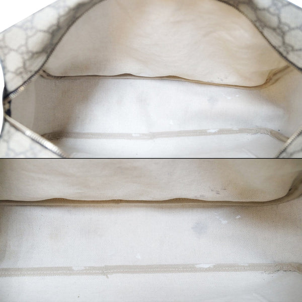 GUCCI Men's Beige/Ebony GG Plus Coated Canvas Messenger Crossbody Bag-US