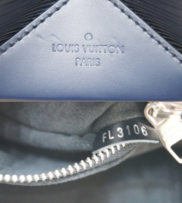 LOUIS VUITTON Blue Epi Leather Kleber MM Shoulder Bag
