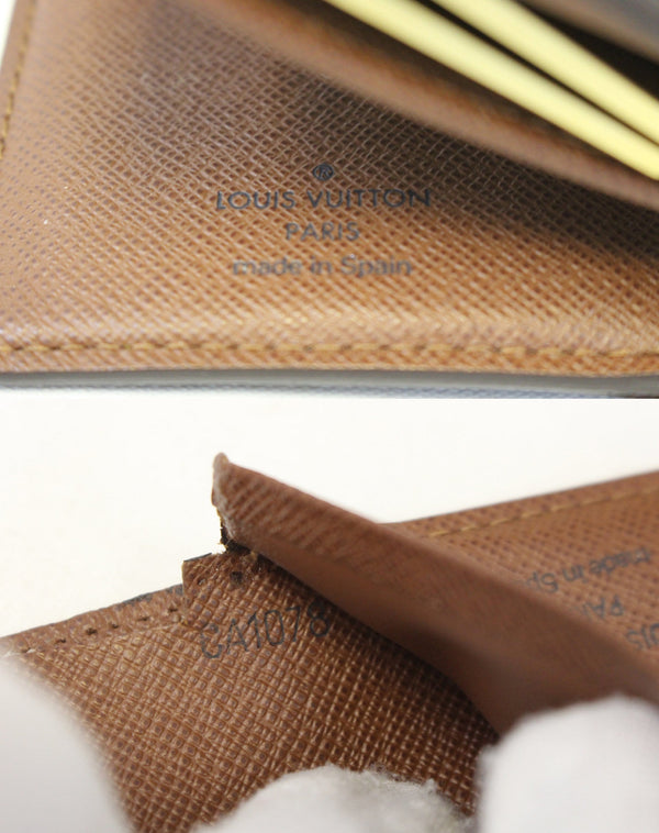 LOUIS VUITTON French Kisslock Monogram Canvas Wallet Brown-US