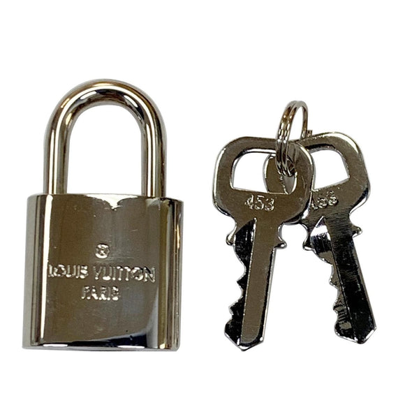 Louis Vuitton Padlock & 2 Keys Silver Bag Charm Num 453 - palladium polished