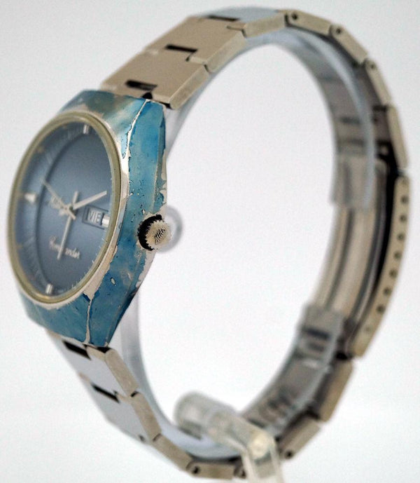 Mido Commander 8689 Automatic Blue SS Day/Date Swiss Watch