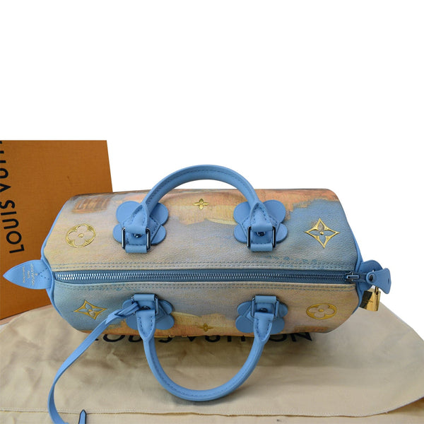 LOUIS VUITTON Jeff Koons Turner Speedy 30 Printed Canvas Satchel Bag Multicolor