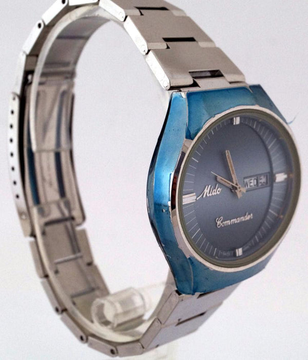 Mido Commander Automatic Blue SS Day/Date Swiss Watch