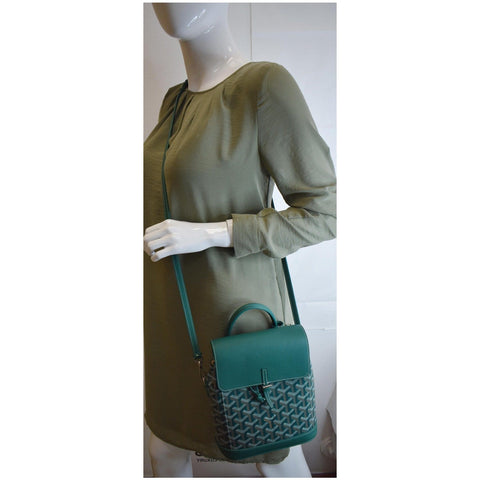 GOYARD Mini Alpin Calfskin 3Way Crossbody Backpack Green