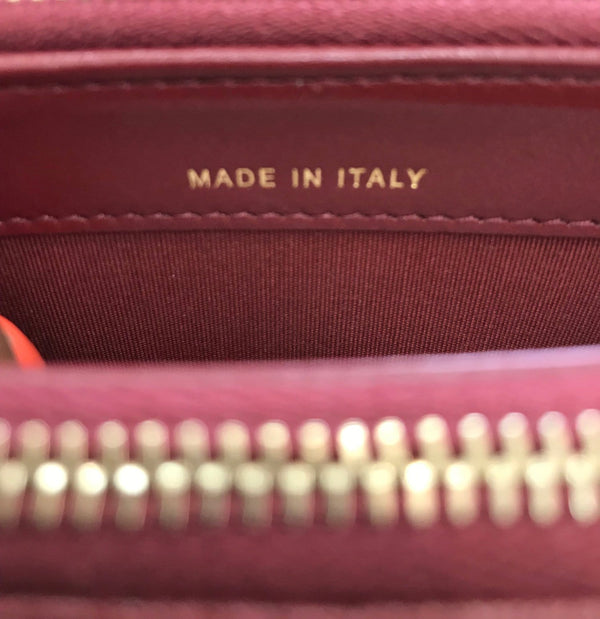 CHANEL Small Boy Caviar Quilted Clutch With Chain Shoulder Bag Red