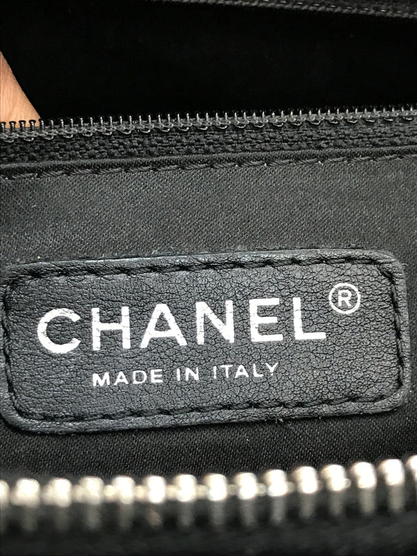 CHANEL Grand Shopping Caviar Leather Tote Bag Black