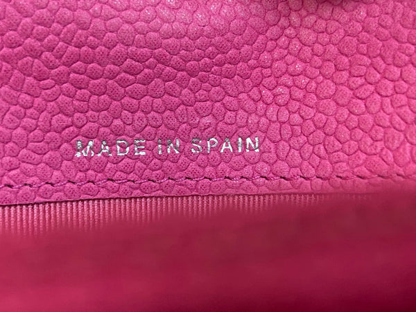 Chanel CC Caviar Leather Long Wallet Pink | made in Spain