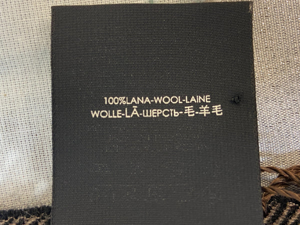 Gucci Web Stripe Wool Scarf Brown 387574