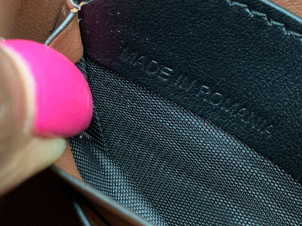 BURBERRY Monogram Stripe E-canvas Strap Wallet Brown