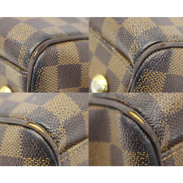 Louis Vuitton Damier Ebene Trevi PM Shoulder Bag Brown - corner