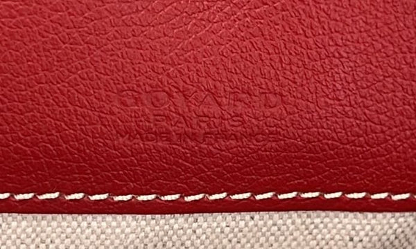 GOYARD Saint Louis GM Canvas Tote Shoulder Bag Red