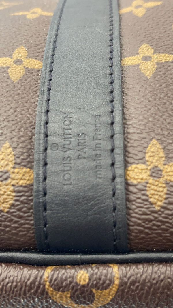 LOUIS VUITTON Keepall Bandouliere 55 Monogram Macassar Travel Bag Brown