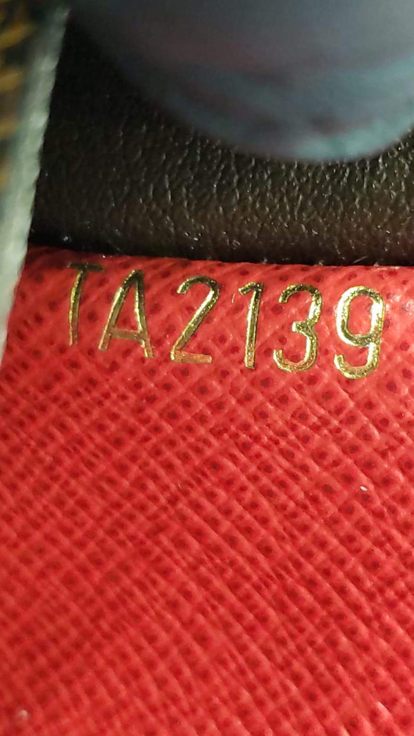 LOUIS VUITTON Damier Ebene Sarah Wallet Brown