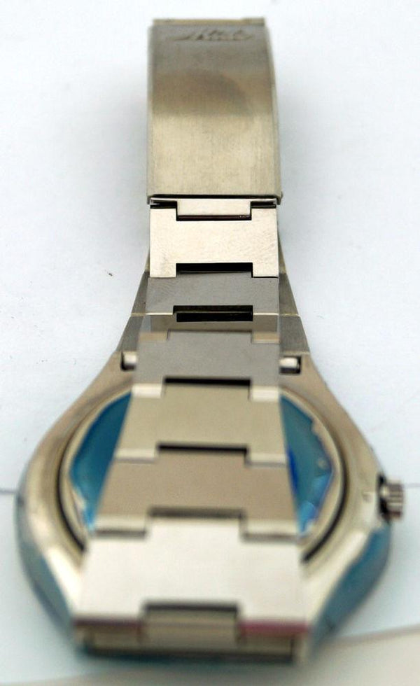 Mido Rare Mens Commander 8689 Automatic Blue SS Day/Date Swiss Watch EX091316-34H