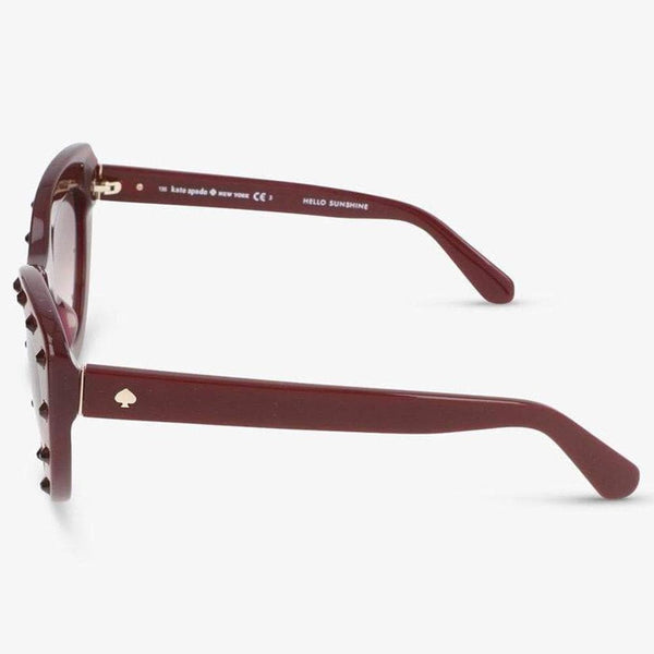 KATE SPADE LUANN/S S1K 50 Burgundy Sunglasses Gold Mirrored Gradient Lens