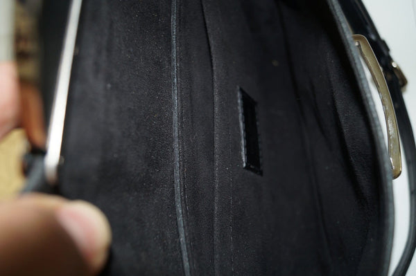 LOUIS VUITTON Montaigne Clutch Epi Noir Shoulder Bag