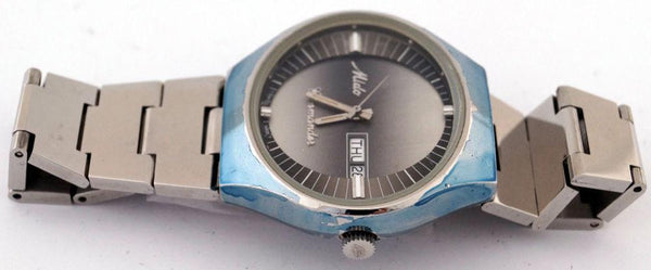 Mido Commander 8689 Automatic Gray SS Day/Date Swiss Watch