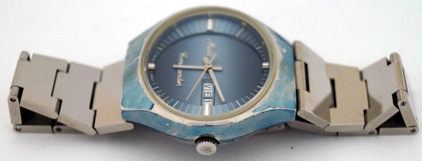 Mido Commander 8689 Automatic Blue SS Day/Date Swiss Watch