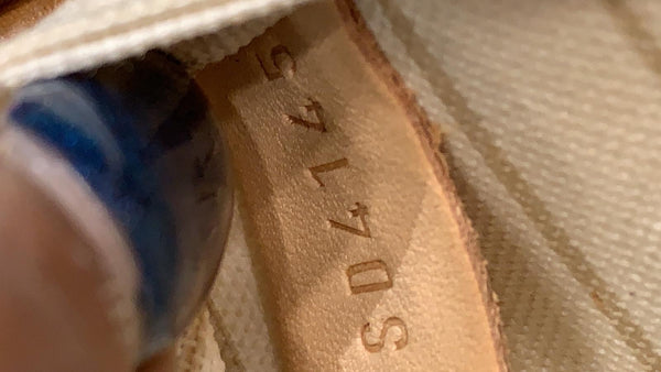 LOUIS VUITTON Neverfull MM Damier Azur Tote Shoulder Bag White