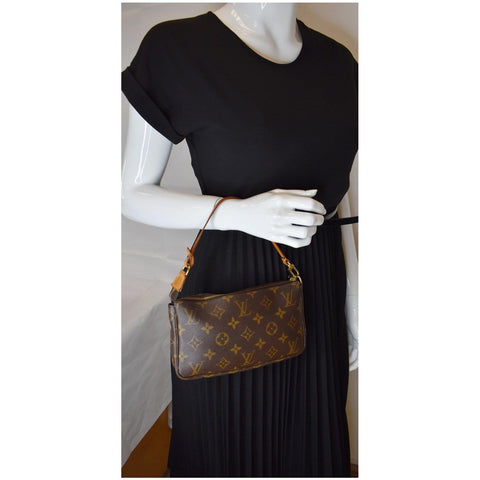 Louis Vuitton Pochette Monogram Canvas Pouch Brown - women handbag