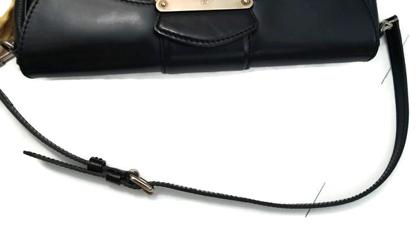 LOUIS VUITTON Montaigne Clutch Epi Noir Shoulder Bag