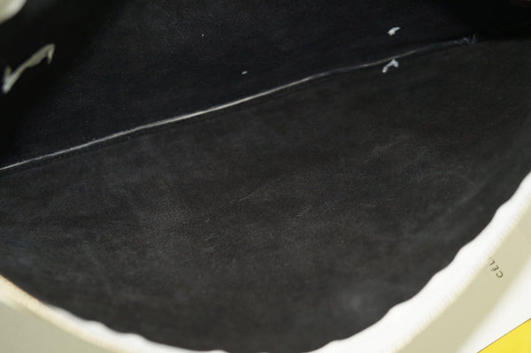 Celine Folded Hippo 3way Yellow White Leather Tote Shoulder Bag