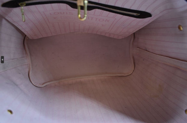 LOUIS VUITTON Neverfull MM Damier Ebene Tote Bag Brown