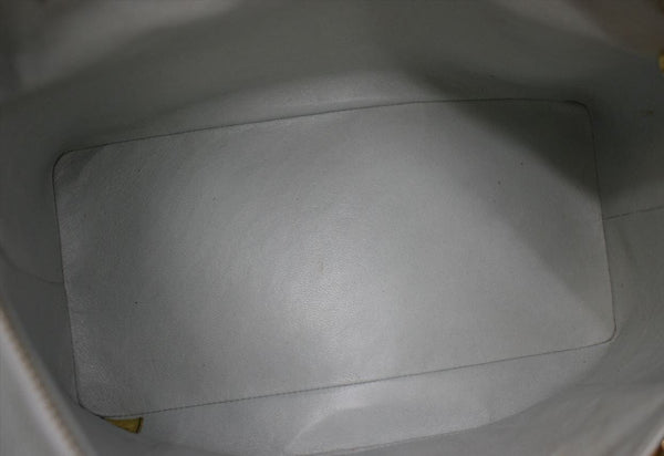 Chanel Medallion Quilted Caviar Leather Tote Bag White - Inside