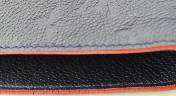 LOUIS VUITTON Melie Empreinte Leather Hobo Shoulder Bag Marine Rouge