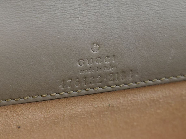 GUCCI Dionysus Super Mini GG Supreme Canvas Crossbody Bag Taupe 476432