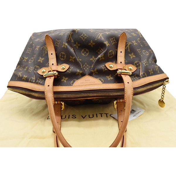 LOUIS VUITTON Tivoli GM Monogram Canvas Satchel Bag Brown