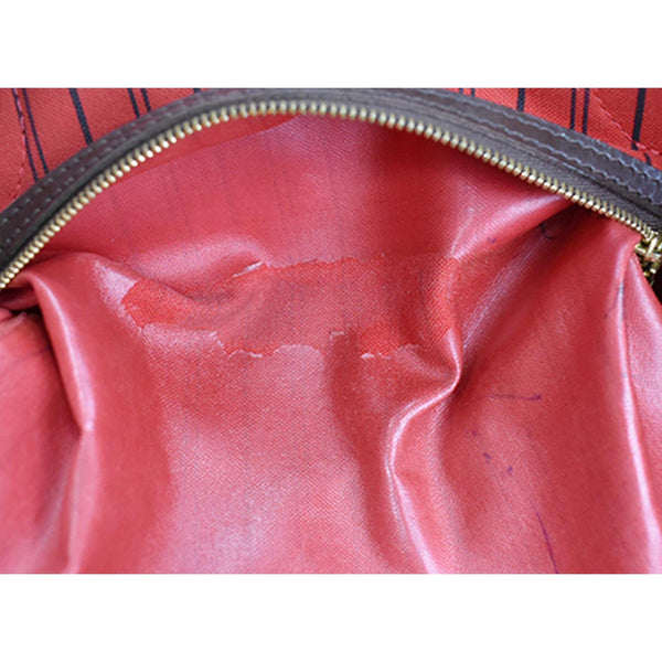 LOUIS VUITTON Neverfull MM Damier Ebene Tote Bag Brown