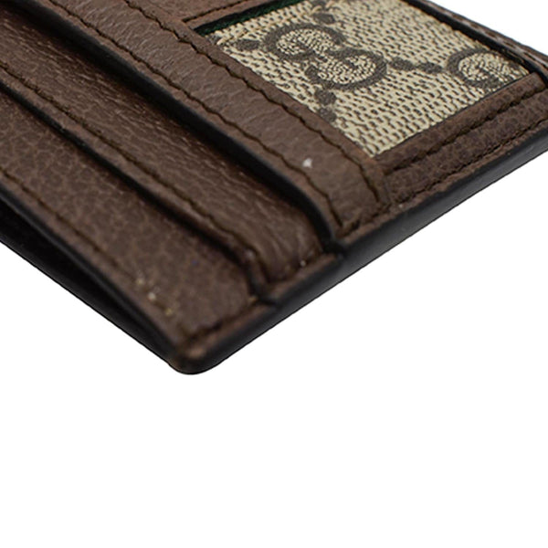 GUCCI Ophidia GG Canvas Card Case Brown 523159