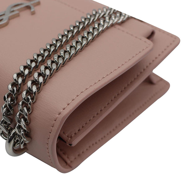 YVES SAINT LAURENT Monogram Sunset Medium Leather Shoulder Bag Pink