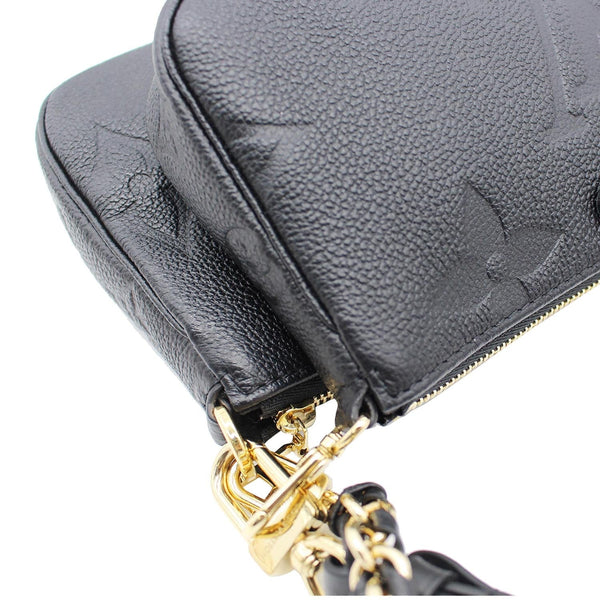 LOUIS VUITTON Multi Pochette Empreinte Leather Accessories Bag Black
