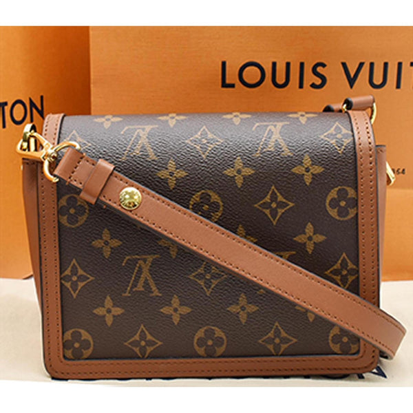 LOUIS VUITTON Dauphine Mini Monogram Reverse Canvas Shoulder Bag Brown