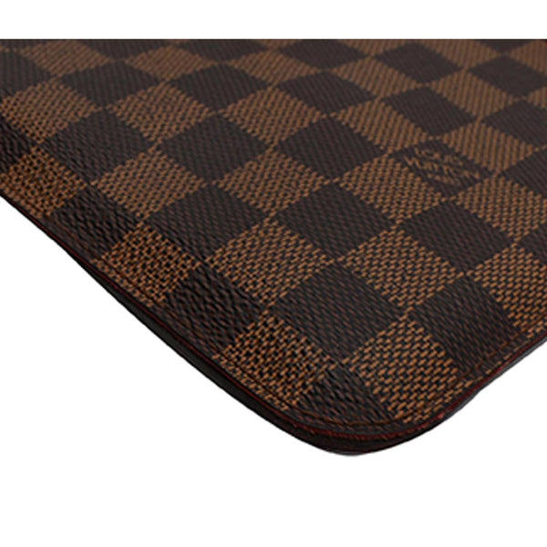 LOUIS VUITTON Neverfull MM Damier Ebene Pochette Wristlet Pouch Brown