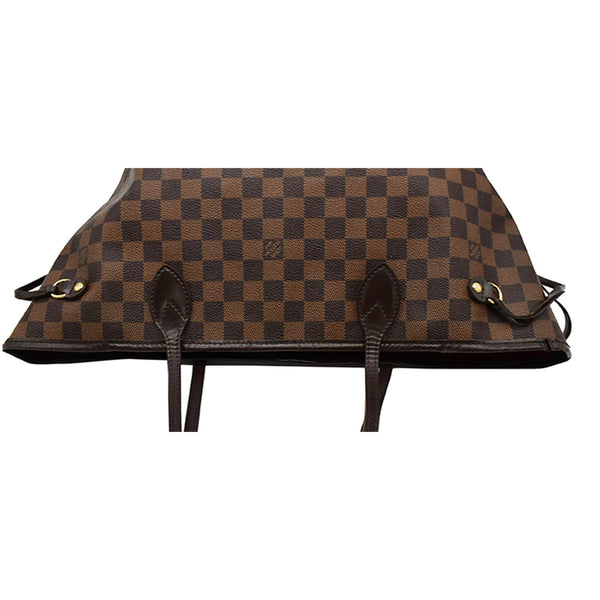 LOUIS VUITTON Neverfull MM Damier Ebene Tote Bag Brown