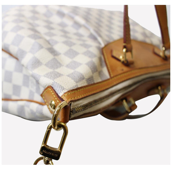 side corner Lv Siracusa GM Damier Azur Shoulder Bag