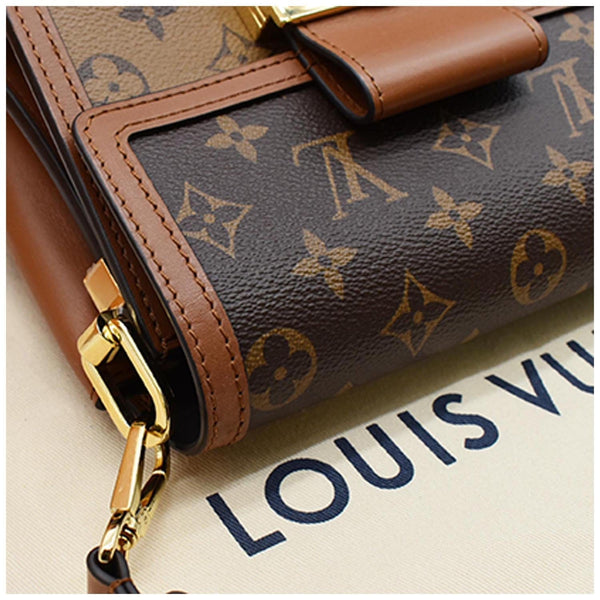 LOUIS VUITTON Dauphine Mini Monogram Reverse Canvas Shoulder Bag Brown