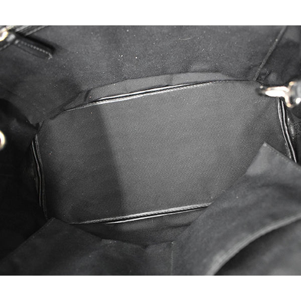 CHRISTIAN DIOR Panarea Quilted Cannage Rosato Canvas Tote Bag Black