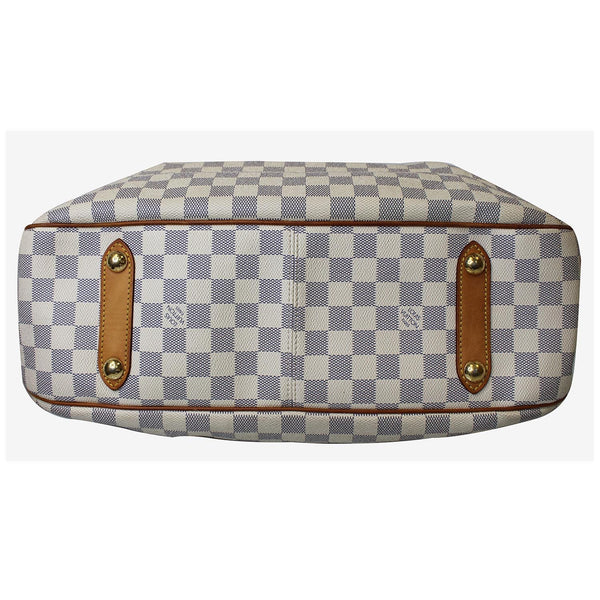 check base lv Siracusa GM Damier Azur Shoulder Bag