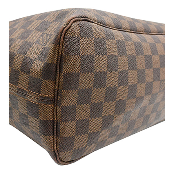 LOUIS VUITTON Neverfull MM Damier Ebene Tote Bag Brown