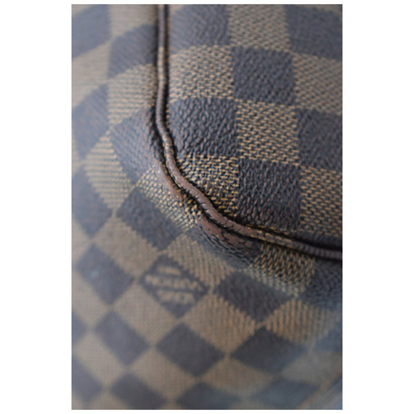 LOUIS VUITTON Neverfull MM Damier Ebene Tote Bag Brown