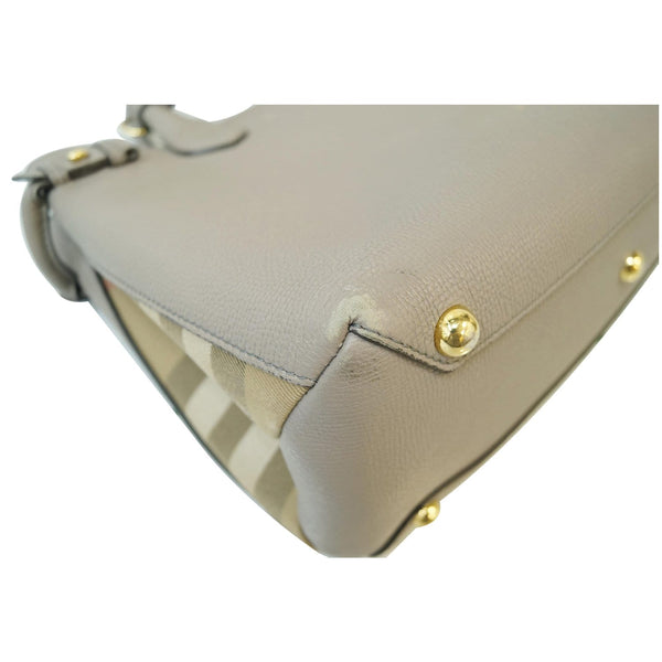 BURBERRY House Check Medium Banner Tote Bag Taupe