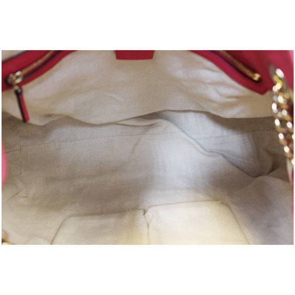 GUCCI Soho Pebbled Leather Chain Shoulder Bag Pink-US