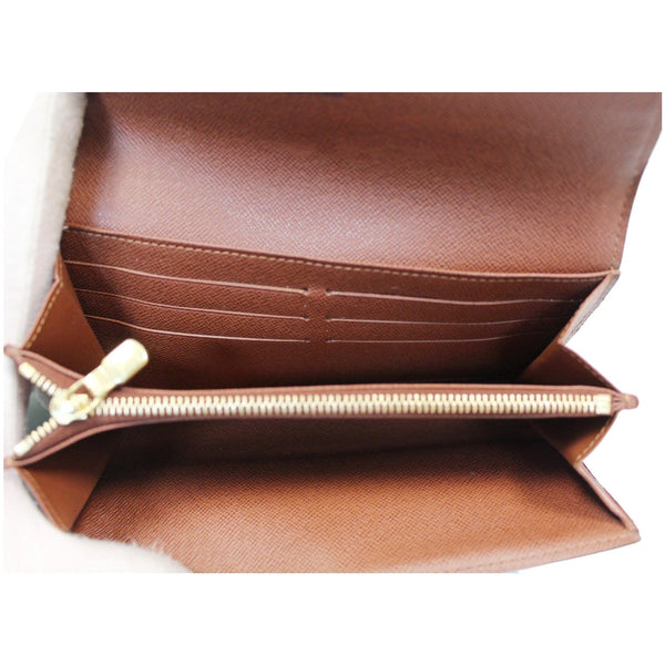 LOUIS VUITTON Sarah Monogram Canvas Wallet Brown