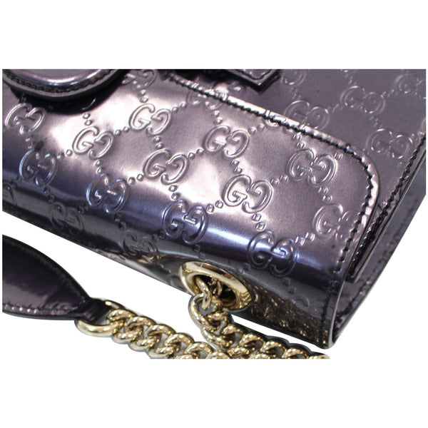 GUCCI Emily Guccissima Chain Shoulder Bag Plum 295402